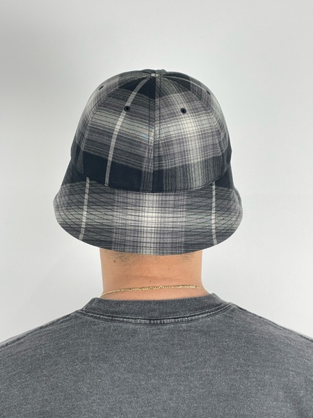 COOTIE / R/C Ombre Check Ball Hat -Black-