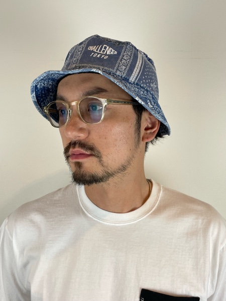 CHALLENGER / BANDANA BUCKET HAT -Navy-