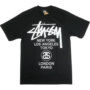 STUSSY ステューシー 25SS WORLD TOUR TEE BLACK Tシャツ 黒 Size 【XL