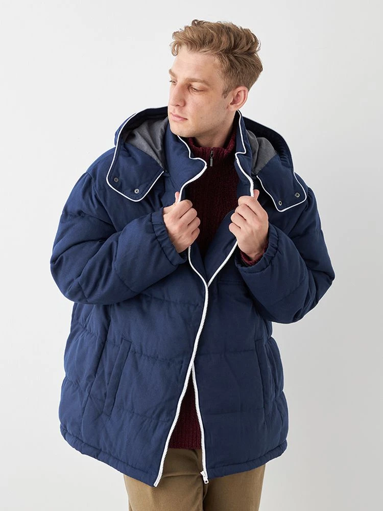 ネイビー ウールライク中綿ブルゾン | フォーエル公式通販