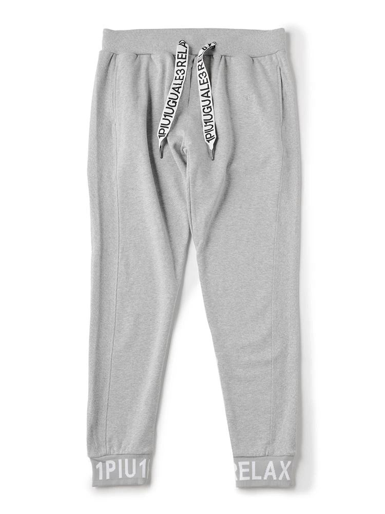 ブラック 【1PIU1UGUALE3 RELAX】HEM LOGO LONG PANTS | フォーエル