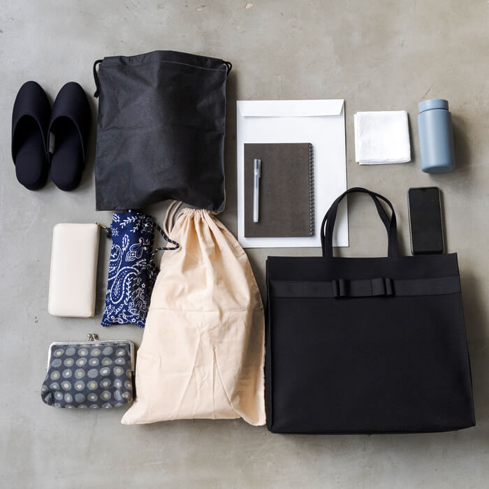 撥水加工】ビッグサイズのお受験トートバッグ ・ブラック｜東京