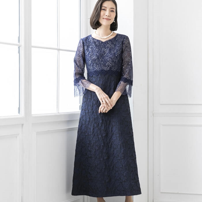 スタイルアップなマザードレス 5号・ネイビー｜東京ソワール