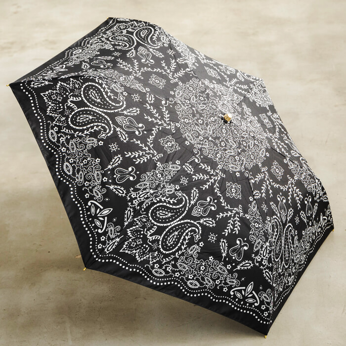 マニプリ｜軽量傘カレイドバンダナ ・ブラック｜東京ソワール