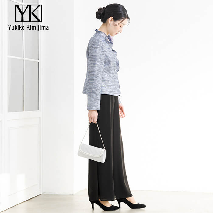 胸当て付きフォーマルジャケット 13号・ネイビー｜東京ソワール