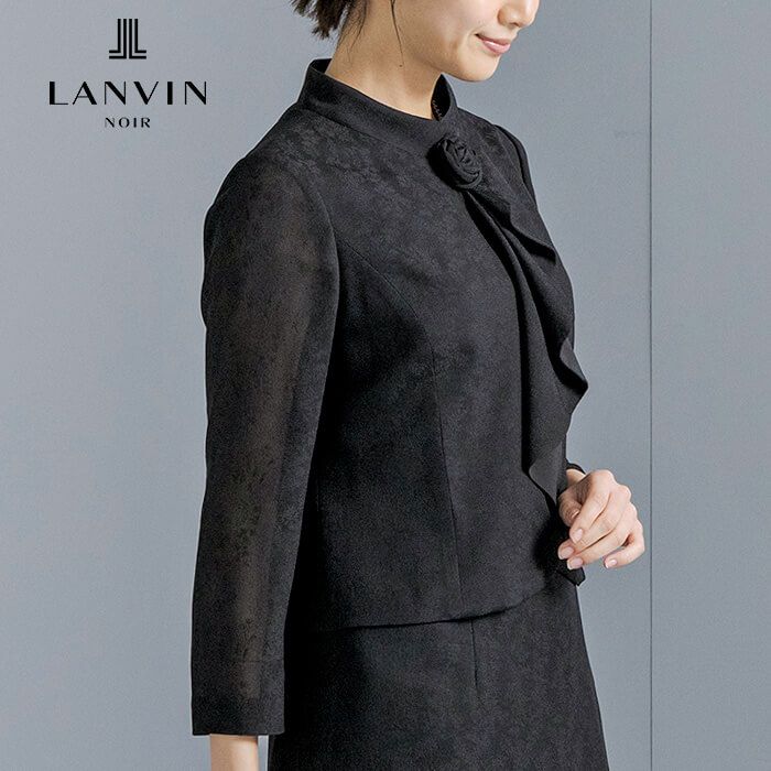 絡み織｜ぼかしフラワージャカードのワンピース 9号・ブラック｜東京