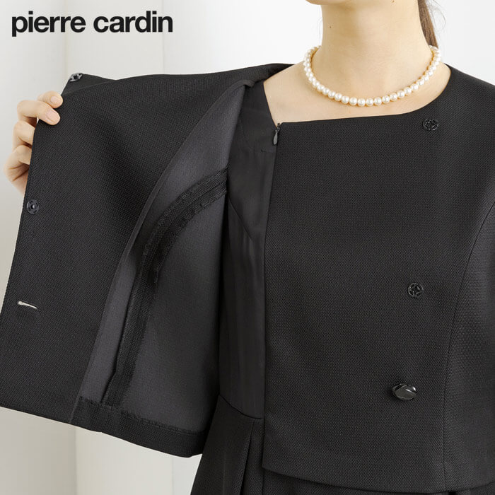 フラワージャカードの前開きアンサンブル 9号・ブラック｜東京