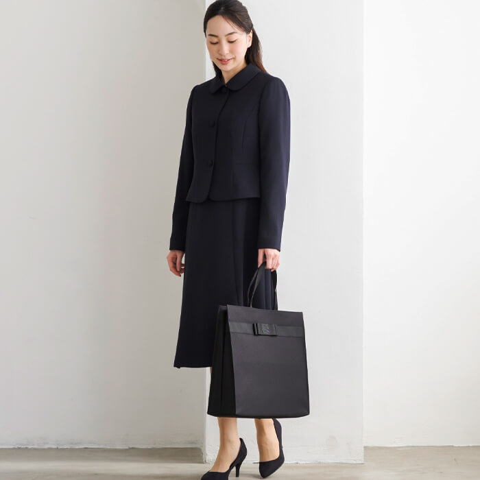 撥水加工】ビッグサイズのお受験トートバッグ ・ブラック｜東京