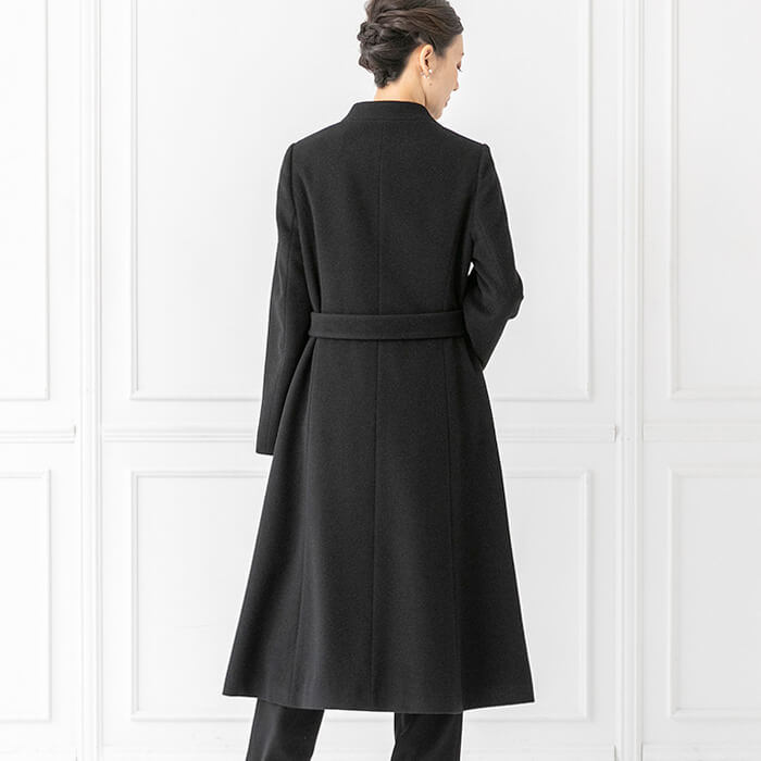 ウール100％のロングコート 9号・ブラック｜東京ソワールオンラインストア