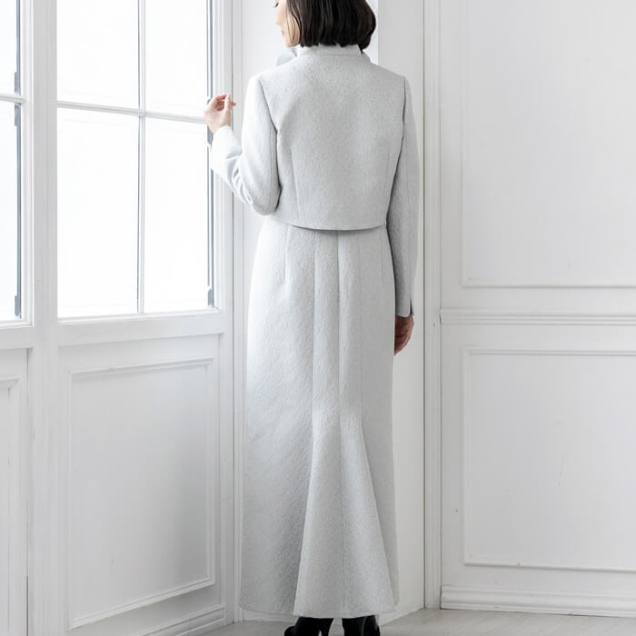 ボレロ付きロングドレス 11号・サックスブルー｜東京ソワール