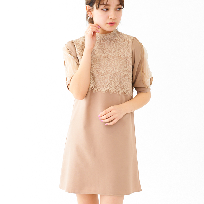 OUTLET】precious lace onepiece ～ﾌﾟﾚｼｬｽﾚｰｽﾜﾝﾋﾟｰｽ | flower