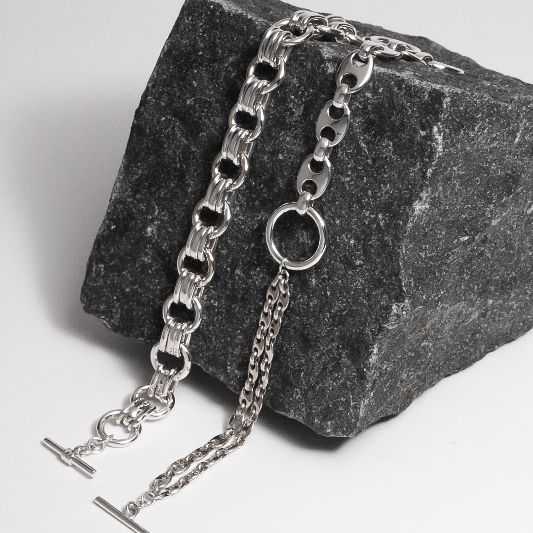 Dual Chain Bracelet【Silver925】 – FLÜGEL