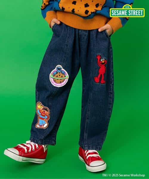 ☆SALE☆WEB限定 セサミストリート ワッペンパンツ 10分丈（J421735