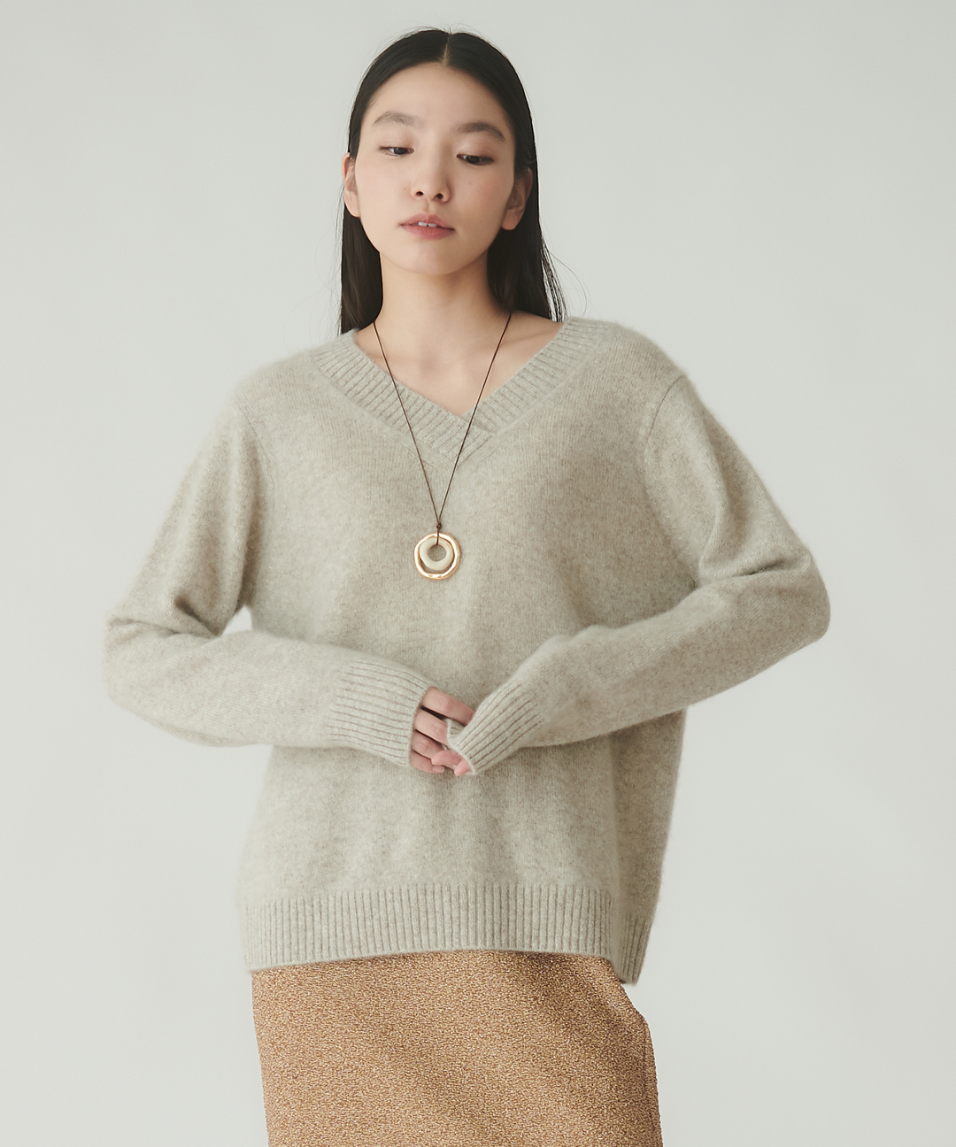 ふじやま様DRESSLINE フォックスカシミアセーター 38 美品！ ふじやま