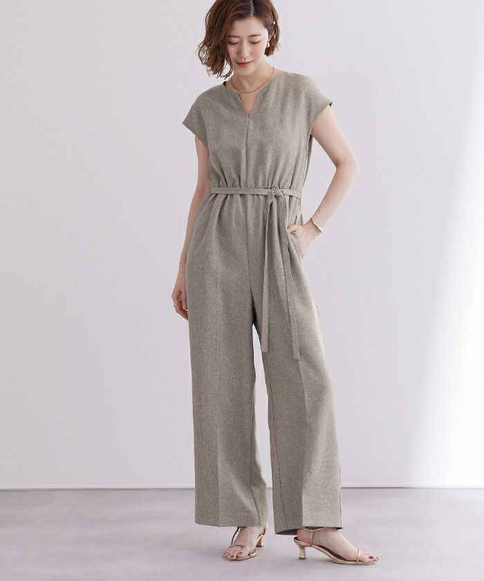 マイラン MYLAN V-Neck Jumpsuit | Mint 2025SS✨マイラン Tailored