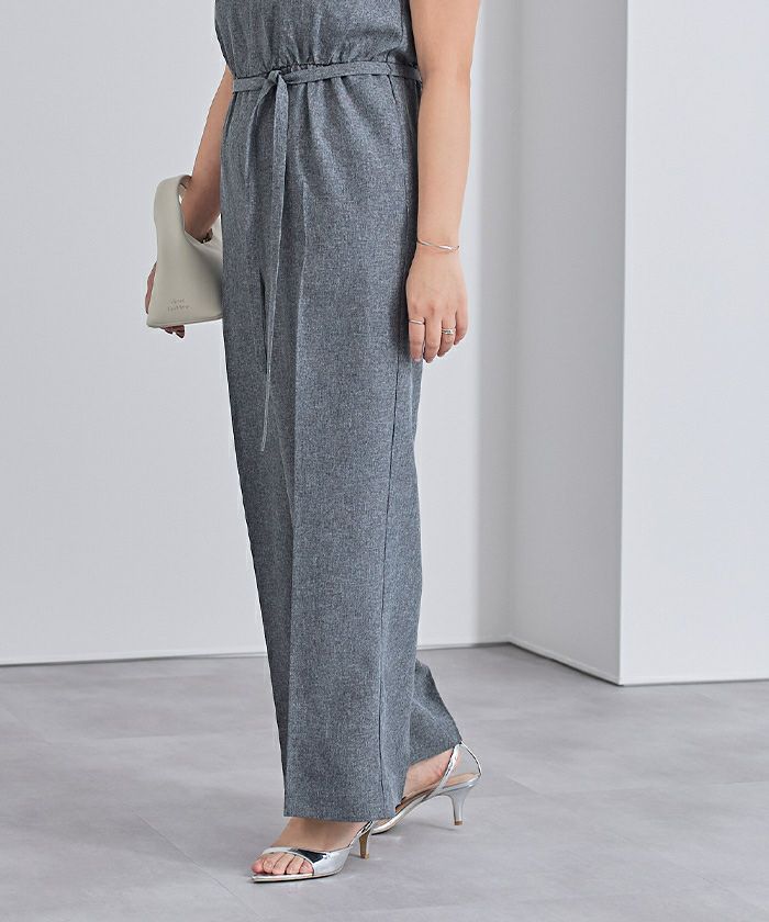 リネンライクヘンリーネックオールインワン | ur's（ユアーズ）