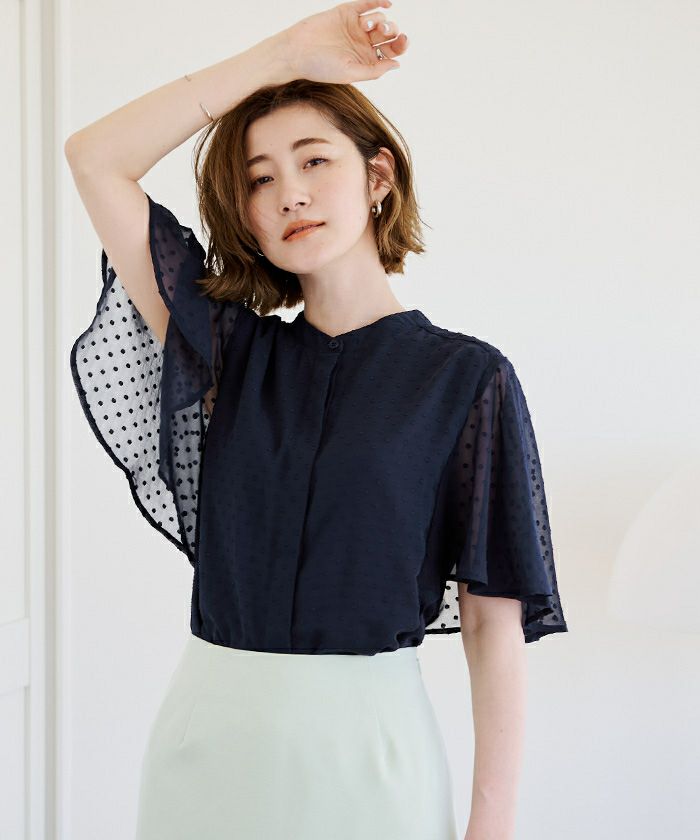 シアードットフレアスリーブブラウス【メール便可／100】 | ur's