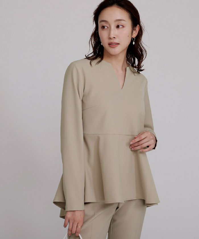 キーネックペプラムトップス | ur's（ユアーズ）