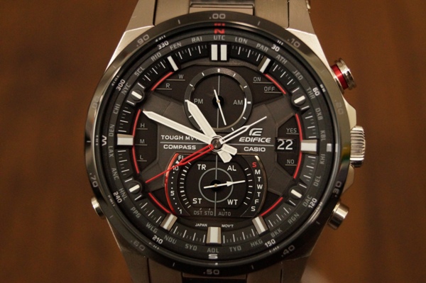 CASIO☆EDIFICE☆EQW-A1200DB-1AJF☆ソーラー電波☆黒銀