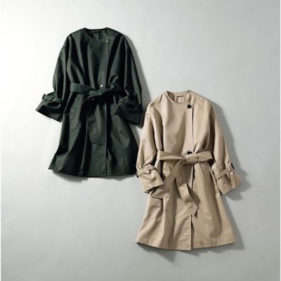 12closet(トゥエルブクローゼット)の【洗える】【撥水】ノーカラー