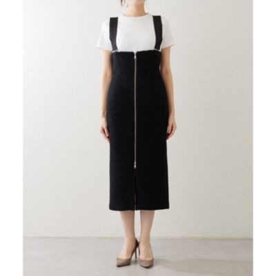 Whim Gazette(ウィム ガゼット)のZIPサスペンダーワンピース通販