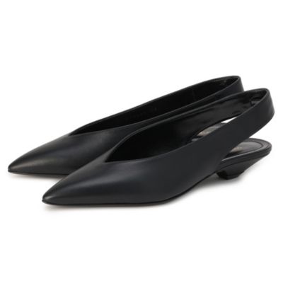 美品♡セルジオロッシ シルバーメタル トゥキャップ パンプス ブラック