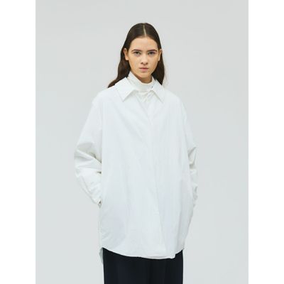 mizuiro ind(ミズイロインド)のワイドパディングシャツジャケット通販