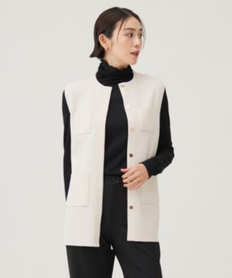 自由区 L(ジユウク エル)の【洗える】ループボンディングニット ジレ