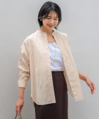 23区(ニジュウサンク)の【洗える】CANCLINI バンドカラー シャツ通販