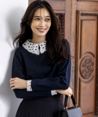 ANY SIS(エニィスィス)のレース襟 ニット通販 | 集英社HAPPY PLUS STORE