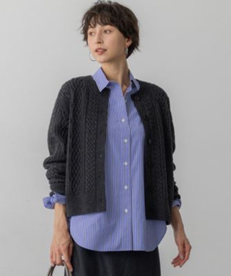 23区(ニジュウサンク)の【洗える】カシミヤブレンド ケーブルニット