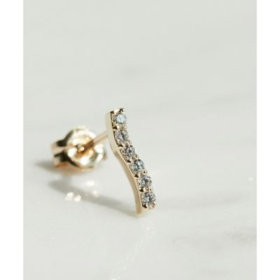 Whim Gazette(ウィム ガゼット)の【PRMAL】Waving Pave ピアス通販