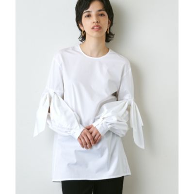 Whim Gazette(ウィム ガゼット)の【EVA MANN】リボンスリーブブラウス