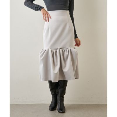 Whim Gazette(ウィム ガゼット)のダブルサテンボリュームスカート通販