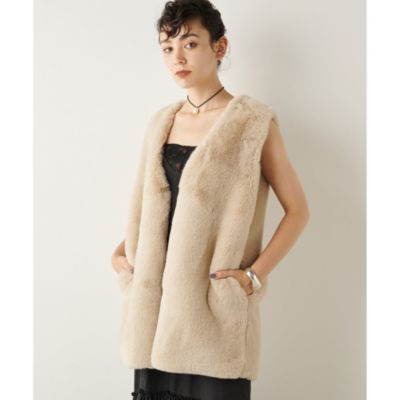 Whim Gazette(ウィム ガゼット)の【THE PAUSE】エコファーVネックジレ