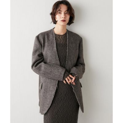 Whim Gazette(ウィム ガゼット)の【GEMINI】ノーカラージャケット通販