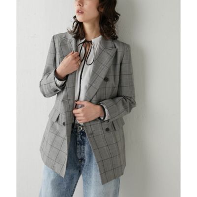 Whim Gazette(ウィム ガゼット)のダブルチェックジャケット通販
