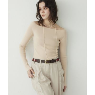 Whim Gazette(ウィム ガゼット)の【THE PAUSE】オフショルニットプル