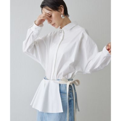 Whim Gazette(ウィム ガゼット)の【GEMINI】フリルベルトシャツ通販