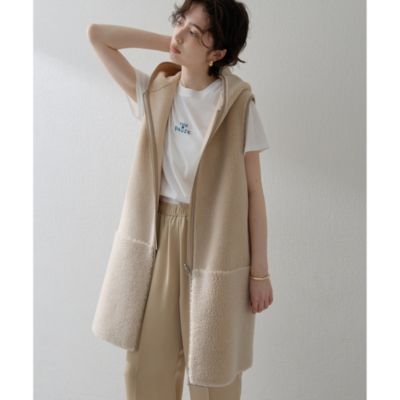 Whim Gazette(ウィム ガゼット)の【THE PAUSE】ボアフードロングジレ