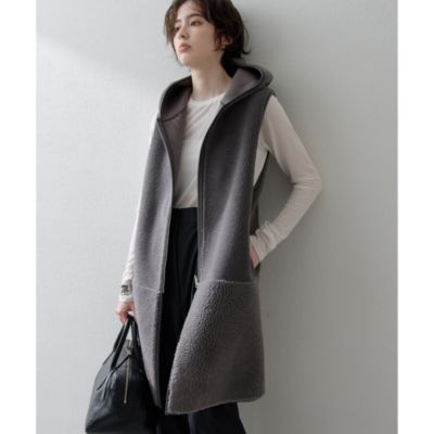 Whim Gazette(ウィム ガゼット)の【THE PAUSE】ボアフードロングジレ