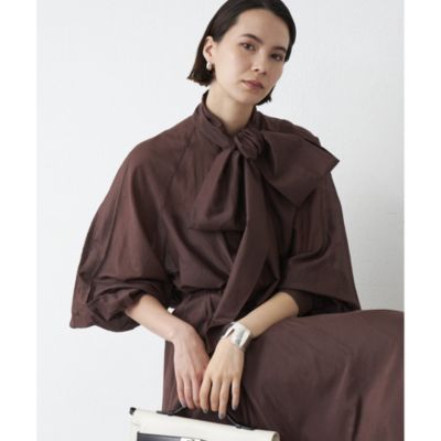 Whim Gazette(ウィム ガゼット)のシルクローンボウタイブラウス通販