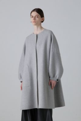 ADORE(アドーア)の◇カシミヤ混2TONEリバーノーカラーコート通販