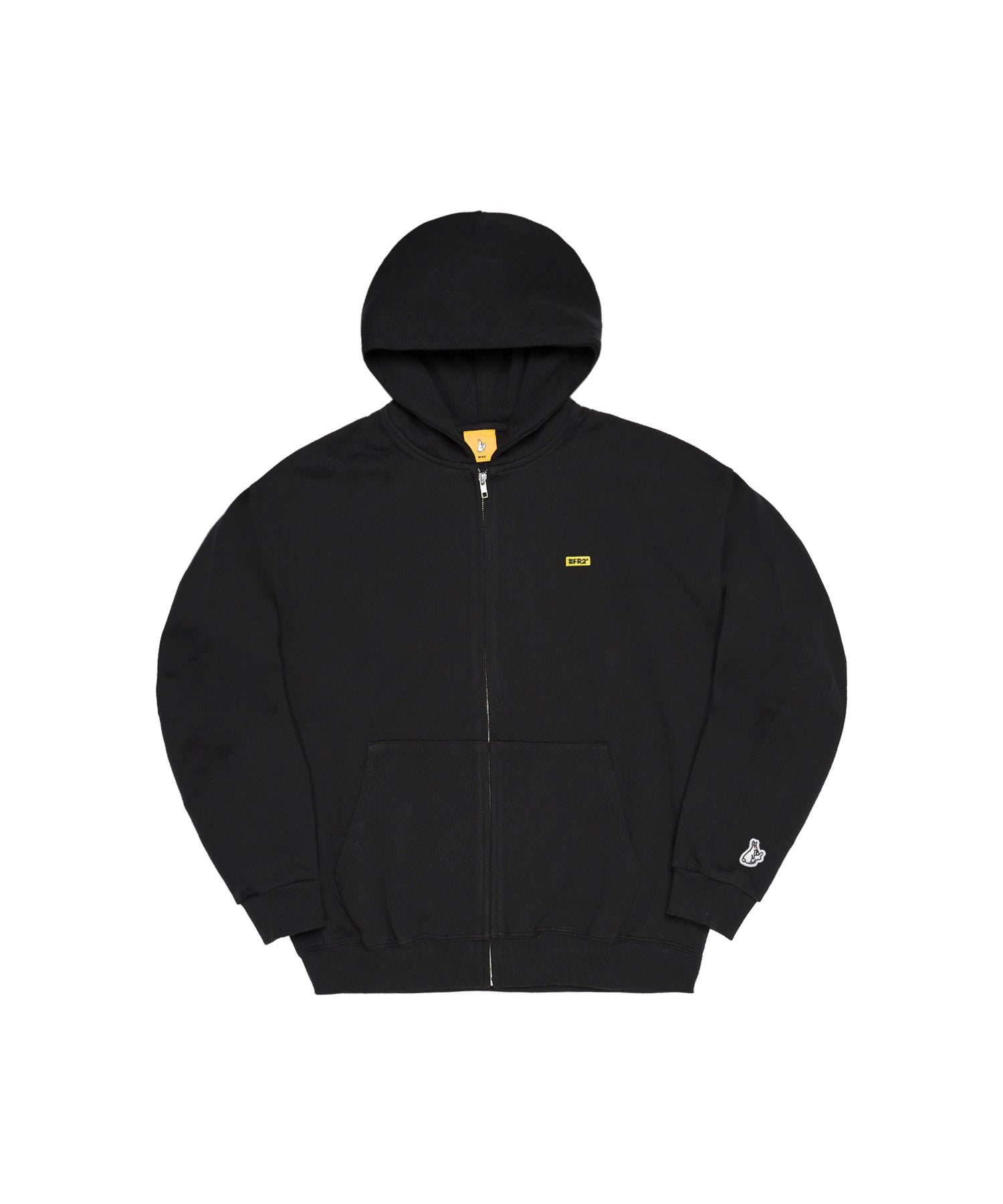 USA Cotton Small Box Logo Embroidery Zip Hoodie – #FR2