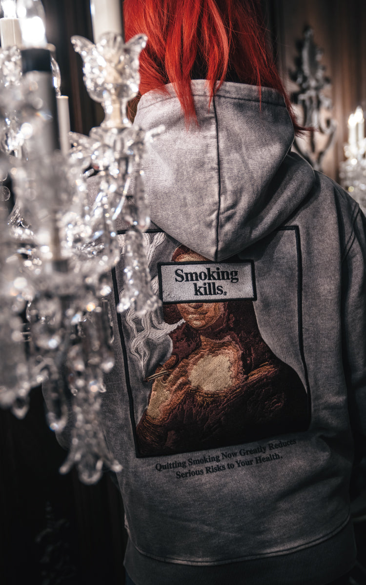 FR2 #FR2◇Smoking Art Hoodie/Tシャツ/M/コットン/BLK/無地 「Smoking