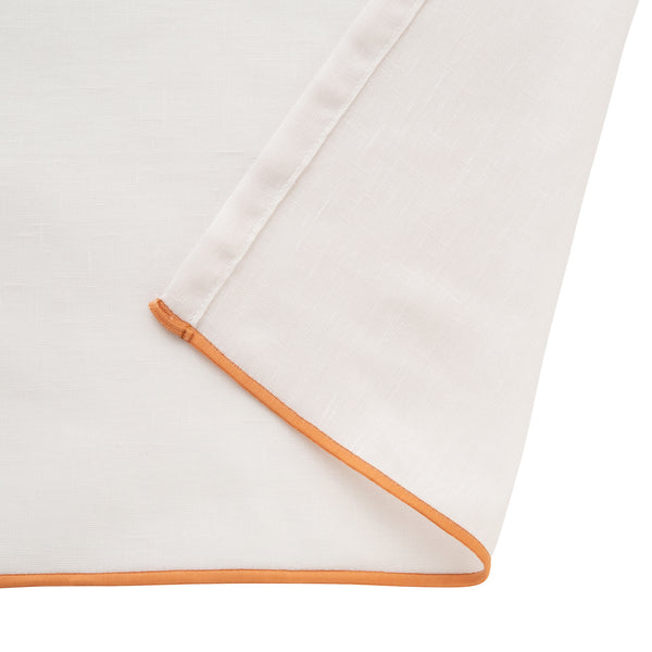 パイピングヘム レースカーテン H1350×W1000 ピンク×オレンジ