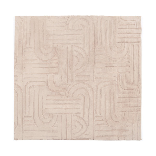 アレーナ ホットカーペットラグ L 1900×1900 ライトブラウン