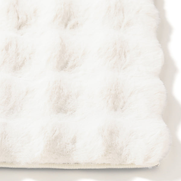 低反発 ポコモコファー ラグ S 1400×1000 アイボリー | Francfranc