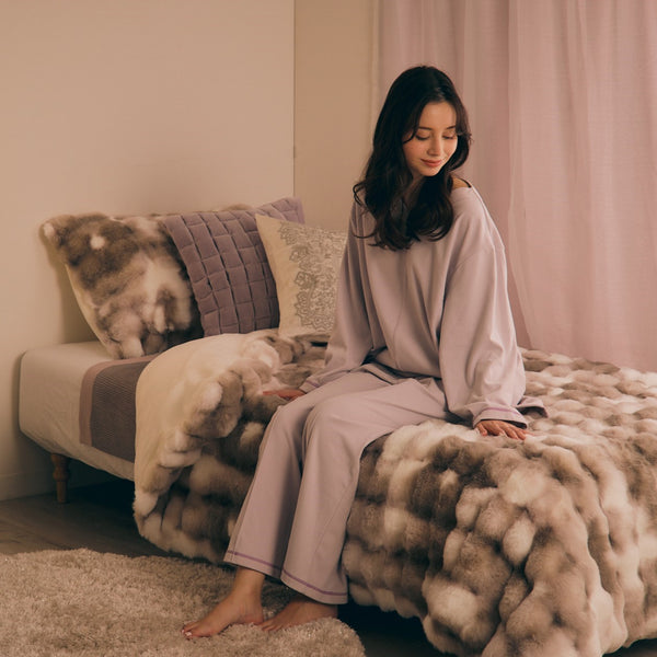 WARMY ポコモコファー 掛け布団カバー ダブル グレー | Francfranc