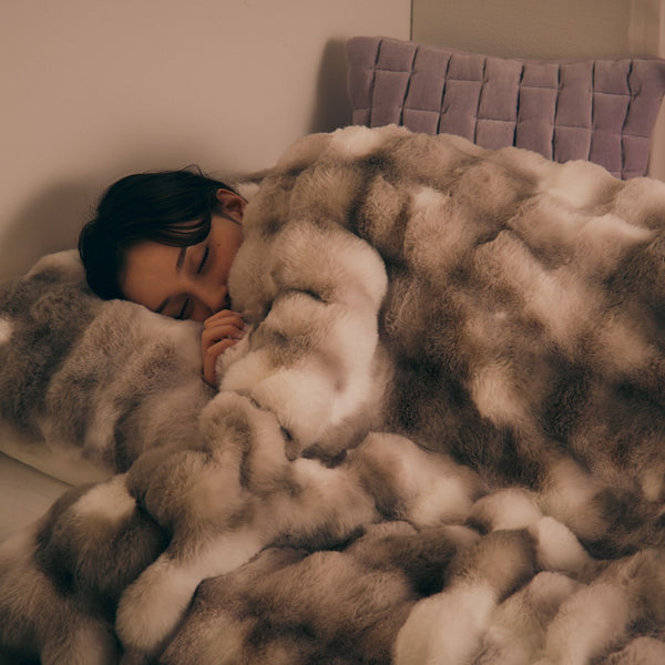 WARMY ポコモコファー 掛け布団カバー ダブル グレー | Francfranc